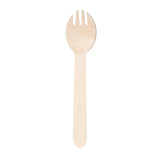 Eco Friendly Wooden 16 CM Spork Dual Purpose 2 in 1 Spoon Fork (Pack of 50) Disposable Biodegradable [jefs-pack-boxnsupp-00158-m4-pkg2]