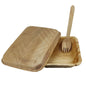 Areca Leaf Boxes With Lid & Wooden Spork Disposable Eco Friendly Paakku Mattai Container For Food Packing [jefs-pack-boxnsupp-00170]