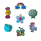 3D Printed Acrylic Pendant (1 Set Of 7 Shapes) Mixed Shapes Size 25 to 45 MM Range Multicolor For Jewellery Making Crafts Decoration [jefs-pndt-gnrl-00001-combo4]