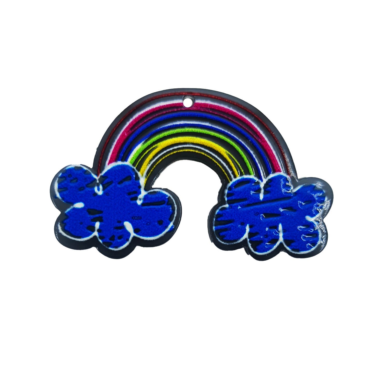 3D Printed Acrylic Pendant (1 Set Of 7 Shapes) Mixed Shapes Size 25 to 45 MM Range Multicolor For Jewellery Making Crafts Decoration [jefs-pndt-gnrl-00001-combo4]