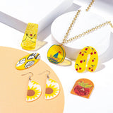 3D Printed Acrylic Pendant With Resin (1 Set Of 6 Shapes) Mixed Shapes Size 30 to 45 MM Range Multicolor For Jewellery Making Crafts [jefs-pndt-gnrl-00001-combo5]