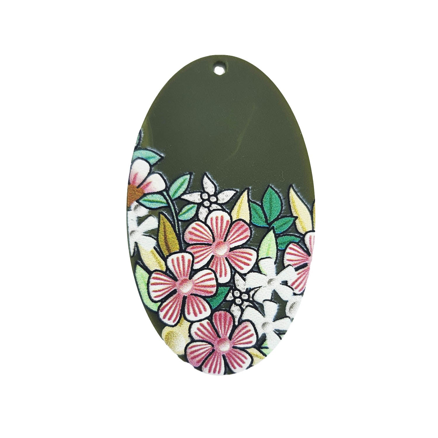 3D Printed Acrylic Pendant With Resin (1 Set Of 6 Shapes) Mixed Shapes Size 35 to 45 MM Range Multicolor For Jewellery Making Crafts [jefs-pndt-gnrl-00001-combo7]