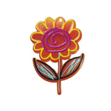 3D Printed Acrylic Pendant (2 Pieces) 40x25x3 MM Flower Multicolor Orange For Jewellery Making Crafts Decoration [jefs-pndt-gnrl-00001-m12]