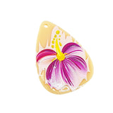 3D Printed Acrylic Pendant (2 Pieces) 45x33x2 MM Triangle Multicolor Peach For Jewellery Making Crafts Decoration [jefs-pndt-gnrl-00001-m14]