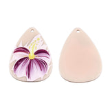 3D Printed Acrylic Pendant (2 Pieces) 45x33x2 MM Triangle Multicolor Peach For Jewellery Making Crafts Decoration [jefs-pndt-gnrl-00001-m14]