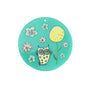 3D Printed Acrylic Pendant (2 Pieces) 40x2 MM Round Multicolor Turquoise Green For Jewellery Making Crafts Decoration [jefs-pndt-gnrl-00001-m21]