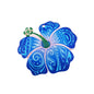 3D Printed Acrylic Pendant (2 Pieces) 45x40x6 MM Flower Multicolor Blue For Jewellery Making Crafts Decoration [jefs-pndt-gnrl-00001-m4]