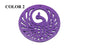 Wooden Jewellery Making Pendants 50mm Peacock [Color 2 - Purple] (Pack Of 4 Pieces) (#Ot110)