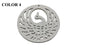 Wooden Jewellery Making Pendants 50mm Peacock [Color 4 - White] (Pack Of 4 Pieces) (#Ot112)
