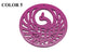 Wooden Jewellery Making Pendants 50mm Peacock [Color 5 - Dark Pink] (Pack Of 4 Pieces) (#Ot113)