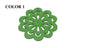 Wooden Jewellery Making Pendants 46mm Flower [Color 1 - Green] (Pack Of 4 Pieces) (#Ot117)