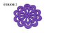 Wooden Jewellery Making Pendants 46mm Flower [Color 2 - Purple] (Pack Of 4 Pieces) (#Ot118)