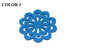 Wooden Jewellery Making Pendants 46mm Flower [Color 3 - Blue] (Pack Of 4 Pieces) (#Ot119)