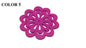 Wooden Jewellery Making Pendants 46mm Flower [Color 5 - Dark Pink] (Pack Of 4 Pieces) (#Ot121)