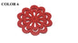 Wooden Jewellery Making Pendants 46mm Flower [Color 6 - Red] (Pack Of 4 Pieces) (#Ot122)