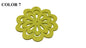 Wooden Jewellery Making Pendants 46mm Flower [Color 7 - Yellow] (Pack Of 4 Pieces) (#Ot123)