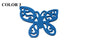 Wooden Jewellery Making Pendants 49x41mm Butterfly [Color 3 - Blue] (Pack Of 4 Pieces) (#Ot135)