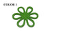 Wooden Jewellery Making Pendants 43mm Flower [Color 1 - Green] (Pack Of 4 Pieces) (#Ot141)