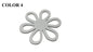 Wooden Jewellery Making Pendants 43mm Flower [Color 4 - White] (Pack Of 4 Pieces) (#Ot144)