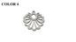 Wooden Jewellery Making Pendants 26mm Flower [Color 4 - White] (Pack Of 4 Pieces) (#Ot153)