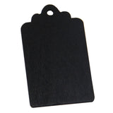 Large Wooden Craft Jewellery Making Pendants Flat Base 68x39x2xmm Rectangle Black (Pack of 4 pieces) [jefs-pndt-gnrl-00114-m11]