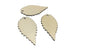 Wooden Jewellery Making Pendants Flat Base 50x26x2xmm Leaf Wood Color (Pack of 4 pieces) [jefs-pndt-gnrl-00114-m4]
