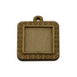 Wooden Jewellery Pendant Bases For Patches Cabochons Craft [Suitable For 20mm Square Objects] 35x30x5xmm Square Wood Color (Pack of 2 pieces) [jefs-pndt-gnrl-00124-m2]