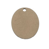 MDF Pendant Bases (4 Pieces) Oval 40x33x2 MM For DIY Jewellery Making Painting Crafts Decoration [jefs-pndt-gnrl-00127-m6]