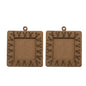 MDF Pendant Cabochon Bases (Pack of 2 Pcs) 40 MM With Inner Tray Size 25 MM Square For DIY Jewellery Making Painting Crafts [#M1] [jefs-pndt-gnrl-00128-m1]