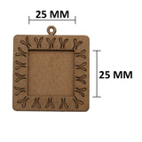 MDF Pendant Cabochon Bases (Pack of 2 Pcs) 40 MM With Inner Tray Size 25 MM Square For DIY Jewellery Making Painting Crafts [#M1] [jefs-pndt-gnrl-00128-m1]