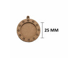MDF Pendant Cabochon Bases (Pack of 2 Pcs) 35 MM With Inner Tray Size 25 MM Round For DIY Jewellery Making Painting Crafts [#M2] [jefs-pndt-gnrl-00128-m2]