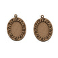MDF Pendant Cabochon Bases (Pack of 2 Pcs) 35x30 MM With Inner Tray Size 25x18 MM Oval For DIY Jewellery Making Painting Crafts [#M3] [jefs-pndt-gnrl-00128-m3]