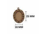 MDF Pendant Cabochon Bases (Pack of 2 Pcs) 35x30 MM With Inner Tray Size 25x18 MM Oval For DIY Jewellery Making Painting Crafts [#M3] [jefs-pndt-gnrl-00128-m3]