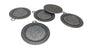 Jewelry Metal Alloy Pendant Base 40x30mm (Holds 25mm Round Embellishments) Round Antique Silver Color (Pack of 2 pieces) [jefs-pndt-gnrl-00129-m12]