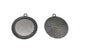 Jewelry Metal Alloy Pendant Base 30mm (Holds 25mm Round Embellishments) Round Antique Silver Color (Pack of 2 pieces) [jefs-pndt-gnrl-00129-m31]