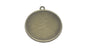 Jewellery Metal Alloy Pendant Base 31x28x1xmm (Holds 25mm Round Embellishments) Round Antique Bronze Color (Pack of 2 pieces) [jefs-pndt-gnrl-00129-m38]