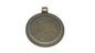 Jewellery Metal Alloy Pendant Base 37x31x2xmm (Holds 25mm Round Embellishments) Round Antique Bronze Color (Pack of 2 pieces) [jefs-pndt-gnrl-00129-m42]