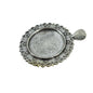 Metal Alloy Pendant Cabochon Bases [Holds Round 25 MM Embellishments] (2 Pieces) Antique Silver Color 47 MM For Jewellery Making [jefs-pndt-gnrl-00129-m50]