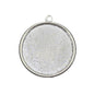 Metal Alloy Pendant Cabochon Bases [Holds Round 25 MM Embellishments] (2 Pieces) Antique Silver Color 31 MM For Jewellery Making [jefs-pndt-gnrl-00129-m51]
