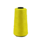 Spun Polyester Threads 3-Ply Yellow (1 Roll x 2000 Meters) For Making Bag Sofa Seat Covers Upholstery And Utilitiy Accessories [jefs-stringlace-00006-m10]