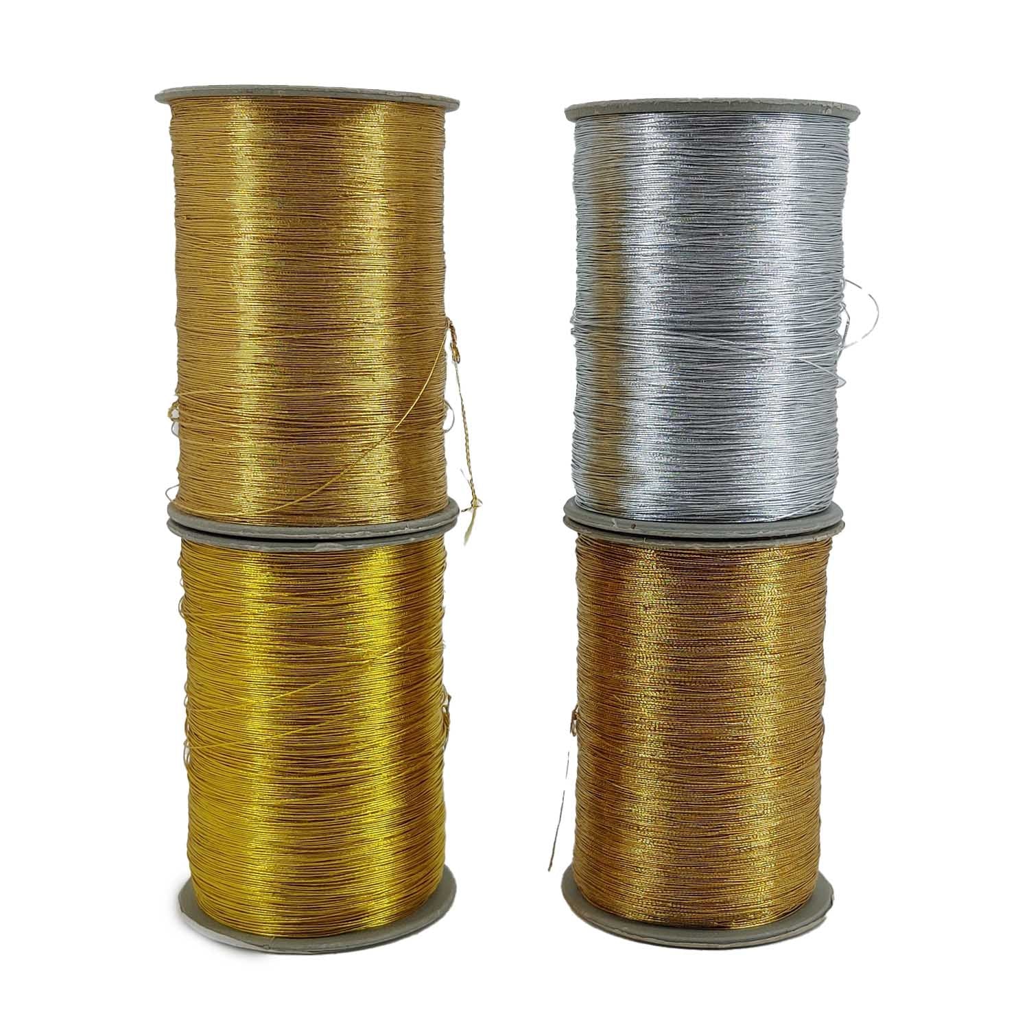 Zari Metallic Threads 0.1 MM For Aari Work Embroidery Sewing Garment Needlework Crafts