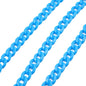 Acrylic Plastic Curb Chains (1 Meter) 13x10x2.5 MM Blue For Bag Strap Mask Holder Lanyard  [jefs-stringlace-00305-m11]