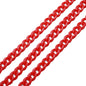 Acrylic Plastic Curb Chains (1 Meter) 13x10x2.5 MM Red For Bag Strap Mask Holder Lanyard  [jefs-stringlace-00305-m6]