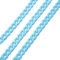Acrylic Plastic Curb Chains (1 Meter) 13x10x2.5 MM Light Cyan For Bag Strap Mask Holder Lanyard  [jefs-stringlace-00305-m7]