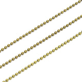 Jewellery Making Brass Ball Chains 1.5mm Ball Antique Bronze Color (Pack of 3 metres) [jefs-stringlace-00307-m3]
