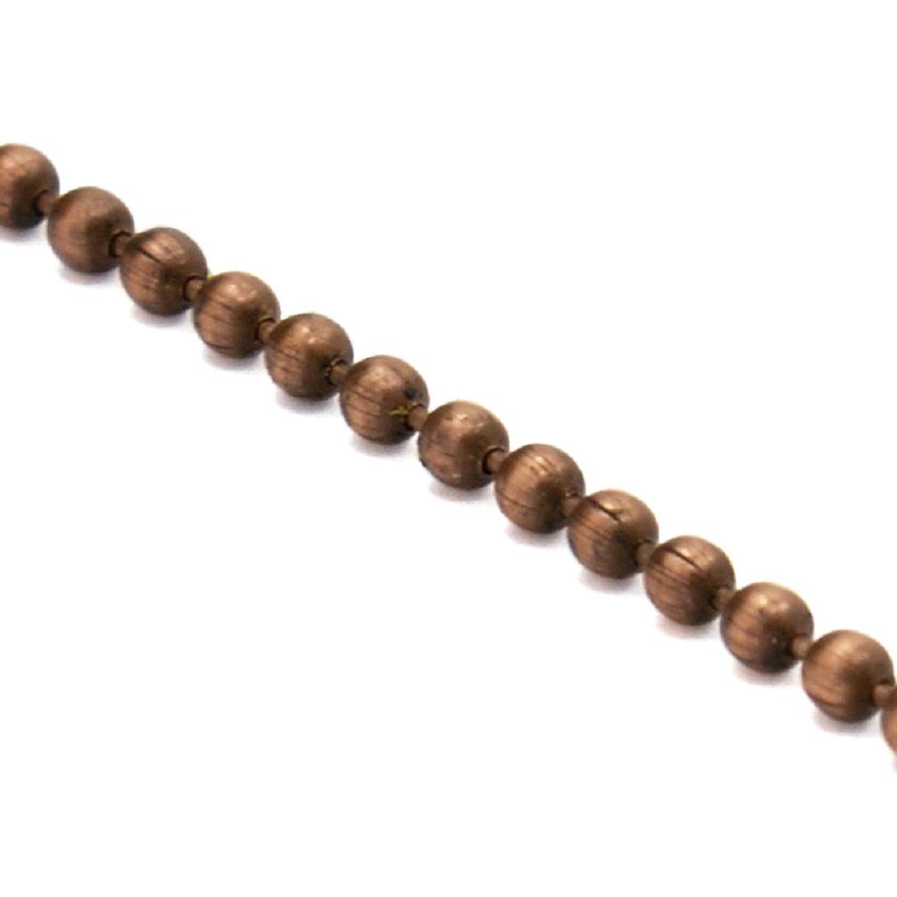 Jewellery Making Brass Ball Chains 1.5mm Ball Antique Copper Color (Pack of 3 metres) [jefs-stringlace-00307-m4]