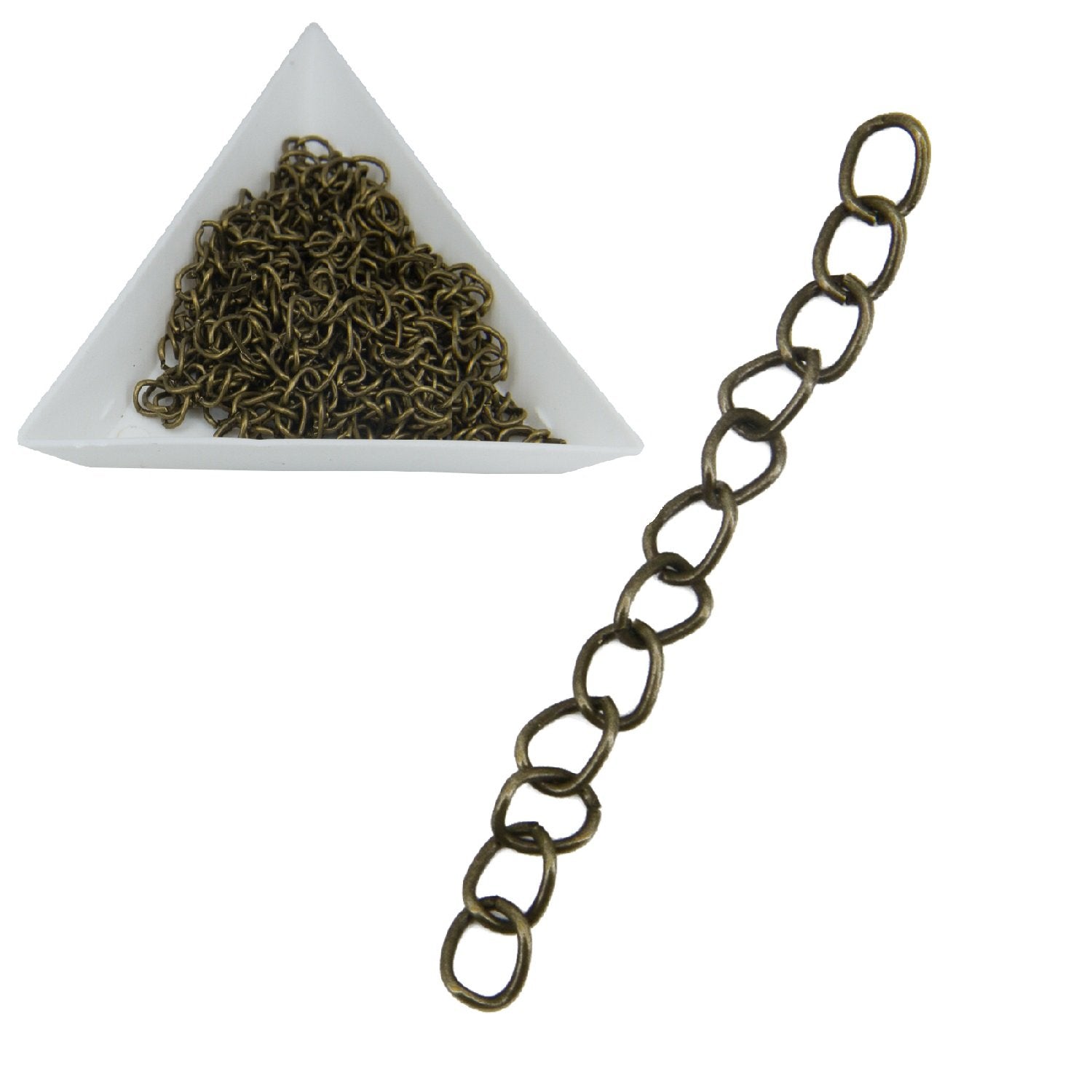 Extension Chains Iron For Jewellery Making 50x3mm Twist Cross Antique Bronze Color (Pack of 20 pieces) [jefs-stringlace-00307-m9]