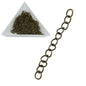 Extension Chains Iron For Jewellery Making 50x3mm Twist Cross Antique Bronze Color (Pack of 20 pieces) [jefs-stringlace-00307-m9]