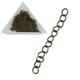 Extension Chains Iron For Jewellery Making 50x3mm Twist Cross Antique Bronze Color (Pack of 20 pieces) [jefs-stringlace-00307-m9]