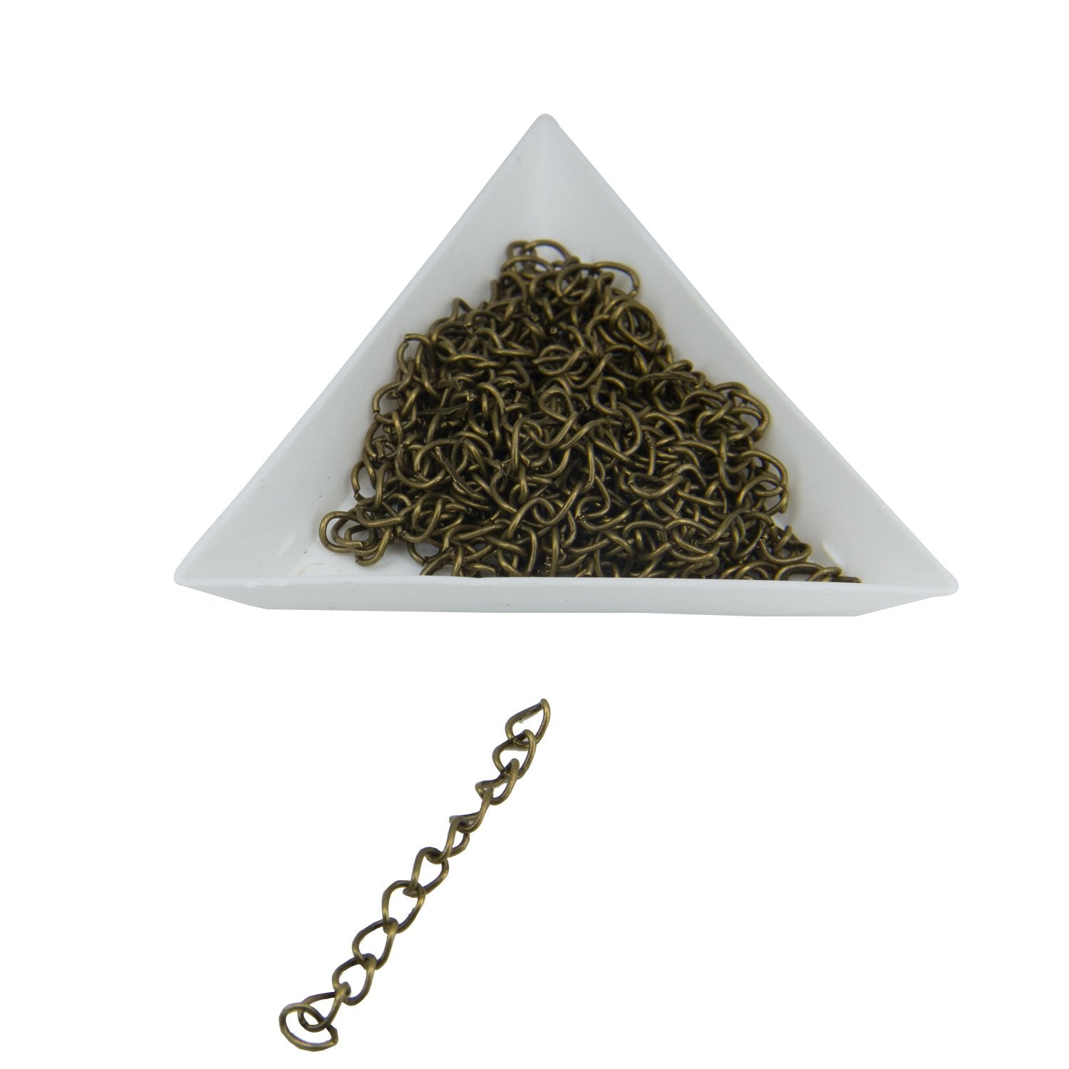 Extension Chains Iron For Jewellery Making 50x3mm Twist Cross Antique Bronze Color (Pack of 20 pieces) [jefs-stringlace-00307-m9]